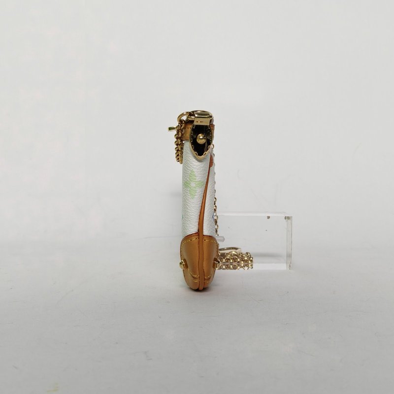 LOUIS VUITTON 中古mini麻將包白三彩PVC金扣2012肩背包-1