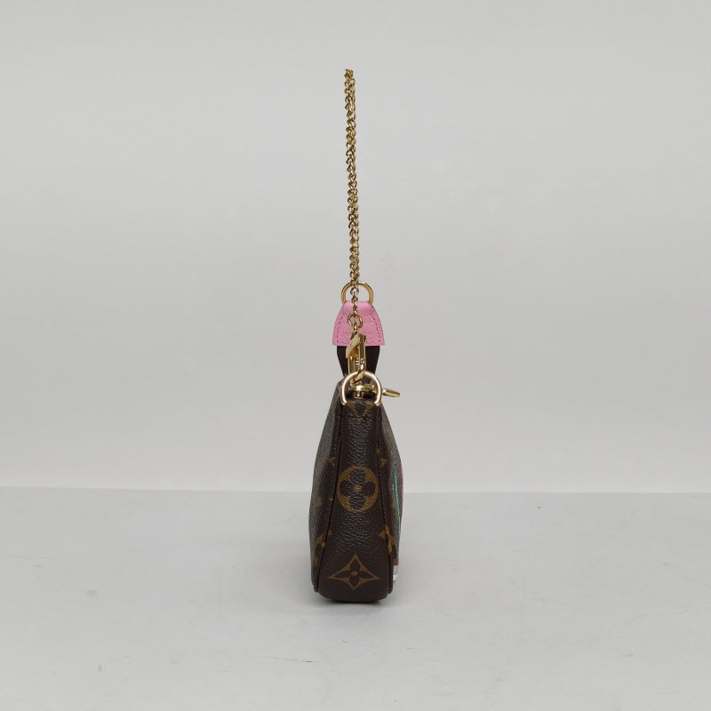 LOUIS VUITTON PochetteAccessoiresMini小麻將包老花PVC202222年聖誕限定款肩背包-3