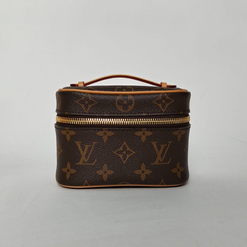 LOUIS VUITTON Nice化妝包Nano14老花PVC晶片肩背包-0