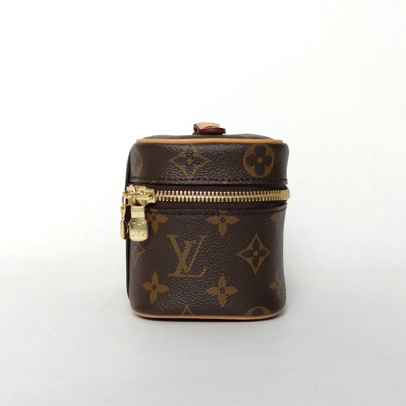 LOUIS VUITTON Nice化妝包Nano14老花PVC晶片肩背包-1