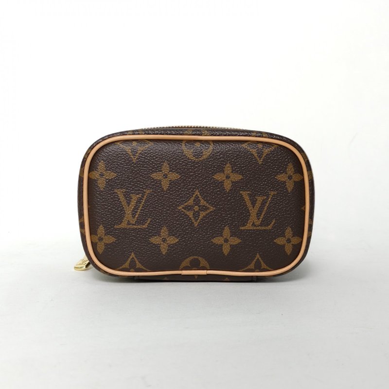 LOUIS VUITTON Nice化妝包Nano14老花PVC晶片肩背包-4