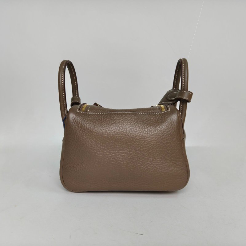 HERMES LindyMini18大象灰TC皮W刻金扣肩背包-2