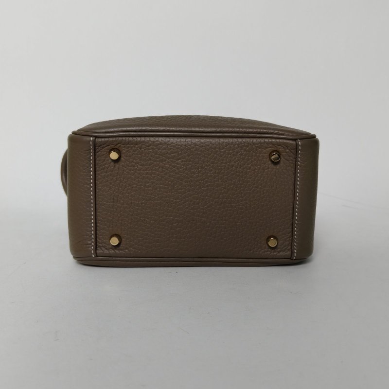 HERMES LindyMini18大象灰TC皮W刻金扣肩背包-4