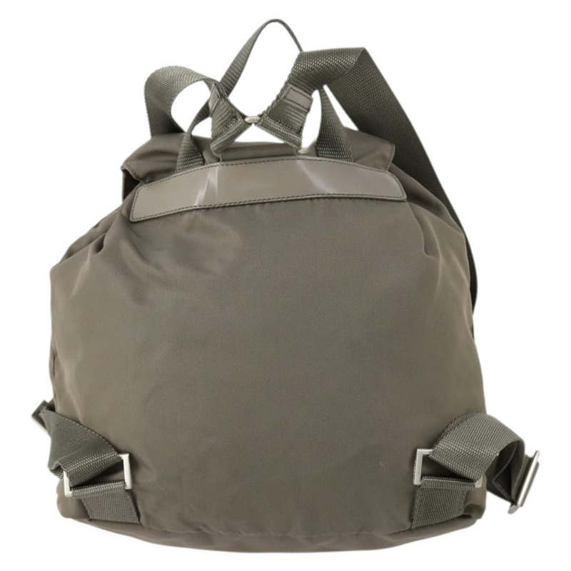 【日本直送】PRADA 雙肩包 尼龍 灰色 銀色 Auth bs30075-1