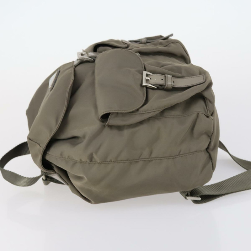 【日本直送】PRADA 雙肩包 尼龍 灰色 銀色 Auth bs30075-3