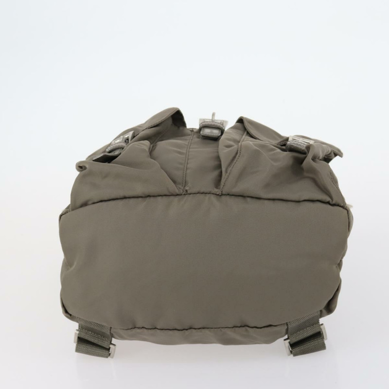 【日本直送】PRADA 雙肩包 尼龍 灰色 銀色 Auth bs30075-4