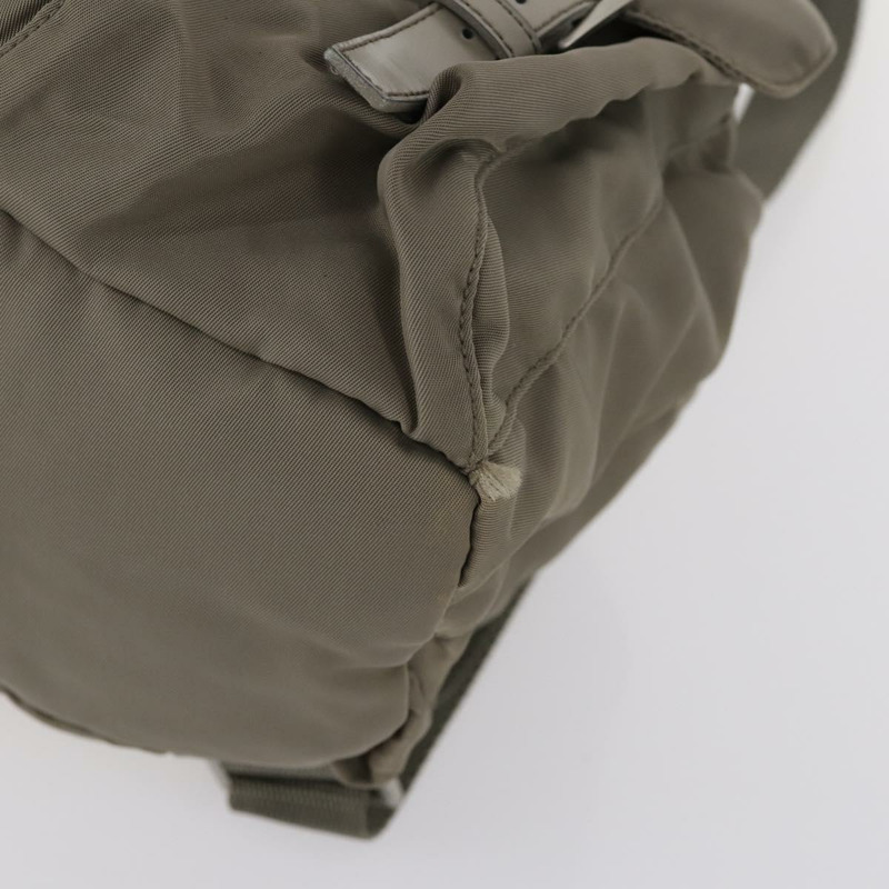 【日本直送】PRADA 雙肩包 尼龍 灰色 銀色 Auth bs30075-8