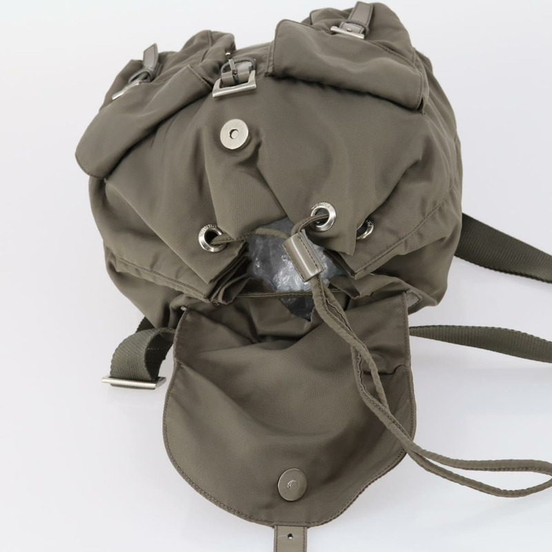 【日本直送】PRADA 雙肩包 尼龍 灰色 銀色 Auth bs30075-9