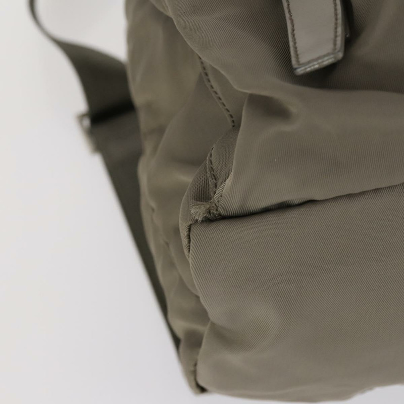 【日本直送】PRADA 雙肩包 尼龍 灰色 銀色 Auth bs30075-15