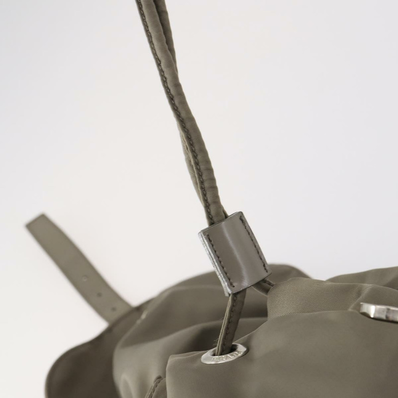 【日本直送】PRADA 雙肩包 尼龍 灰色 銀色 Auth bs30075-20