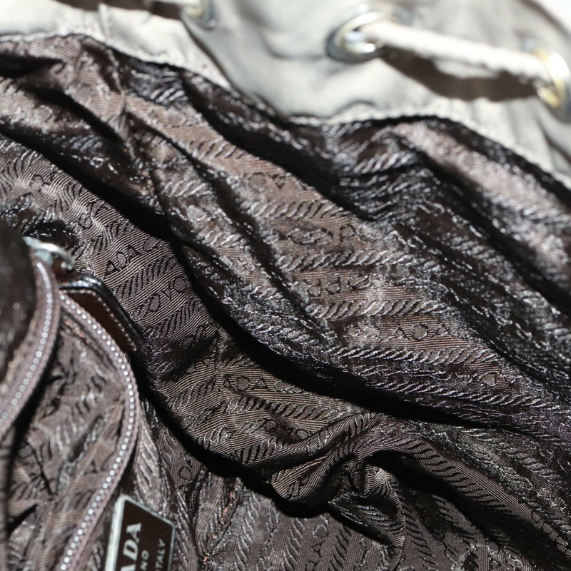 【日本直送】PRADA 雙肩包 尼龍 灰色 銀色 Auth bs30075-22