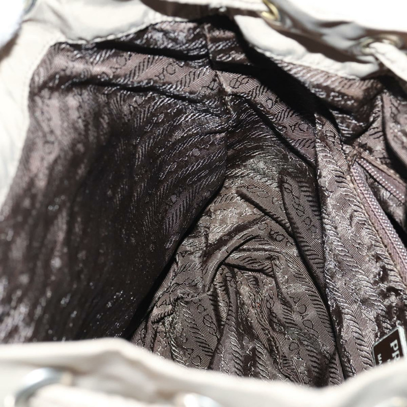 【日本直送】PRADA 雙肩包 尼龍 灰色 銀色 Auth bs30075-23