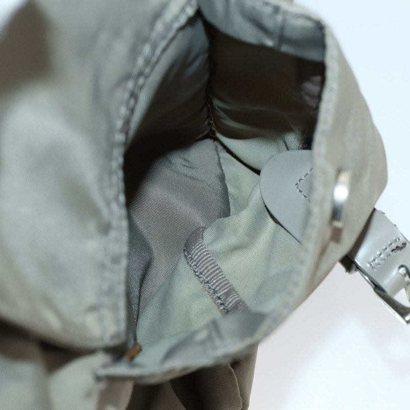 【日本直送】PRADA 雙肩包 尼龍 灰色 銀色 Auth bs30075-25