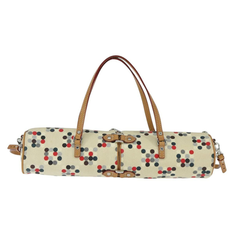 【日本直送】BURBERRY 手提包 帆布 兩用 米色 銀色 正品 146487-1