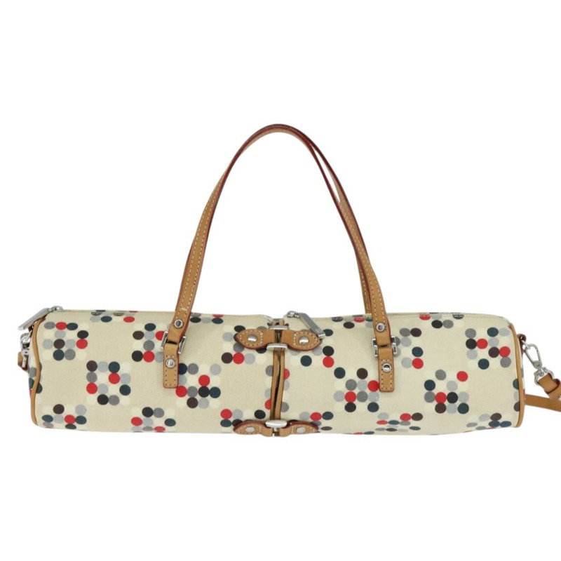 【日本直送】BURBERRY 手提包 帆布 兩用 米色 銀色 正品 146487-12