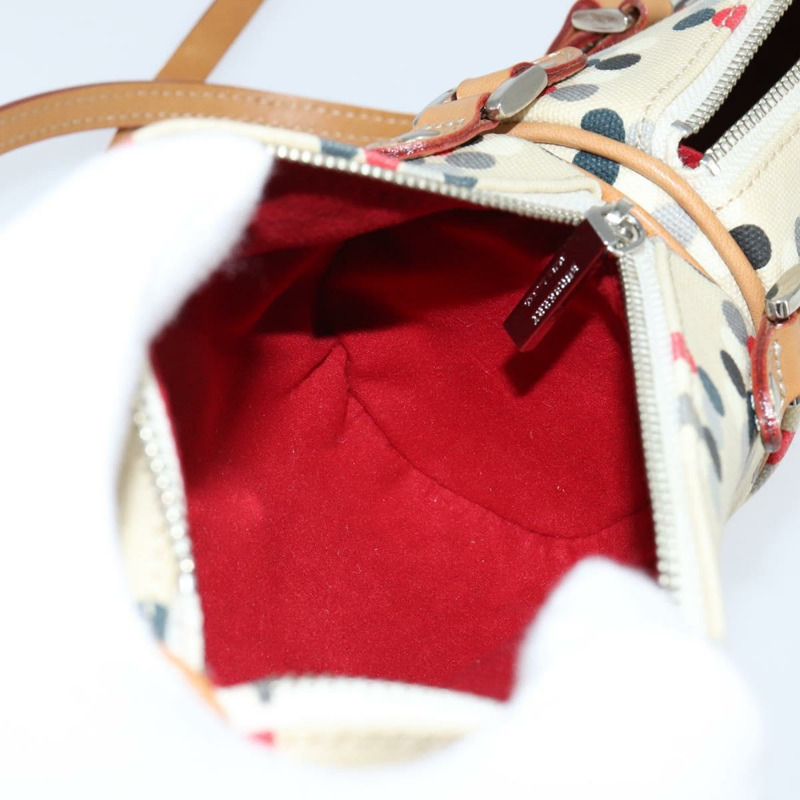 【日本直送】BURBERRY 手提包 帆布 兩用 米色 銀色 正品 146487-18