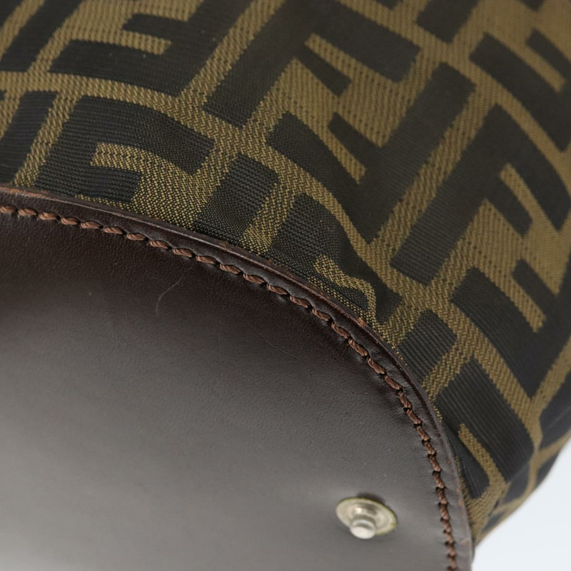 【日本直送】FENDI Zucca帆布手提包 黑色 棕色 正品 149109-15