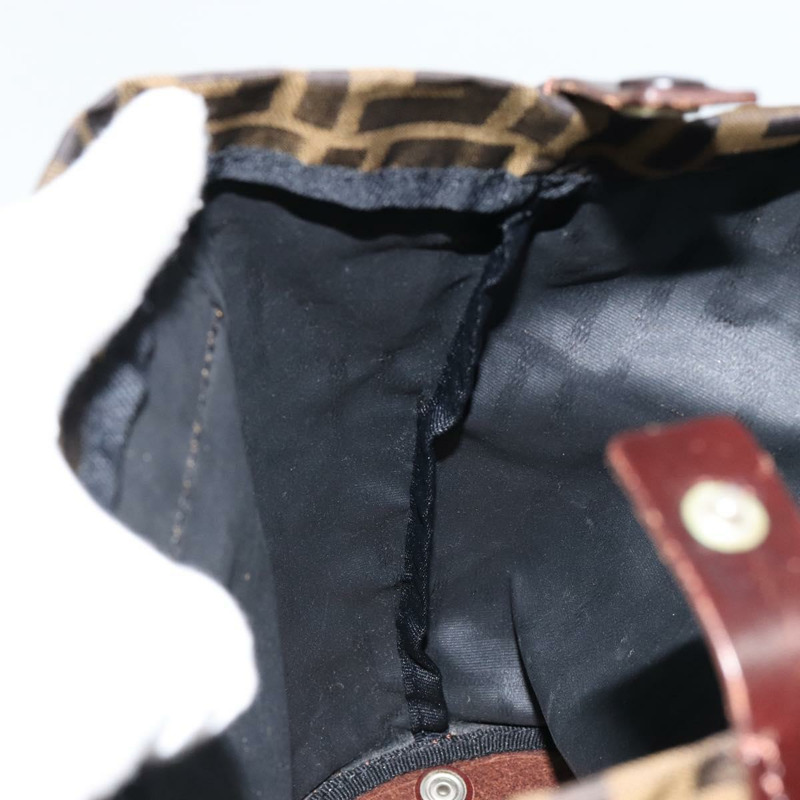 【日本直送】FENDI Zucca帆布手提包 黑色 棕色 正品 149109-18