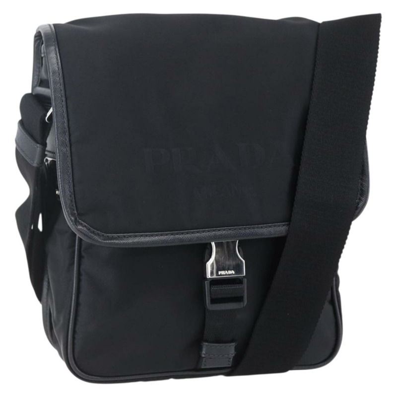 【日本直送】PRADA 單肩包 尼龍 黑色 銀色 正品 am9570V-0