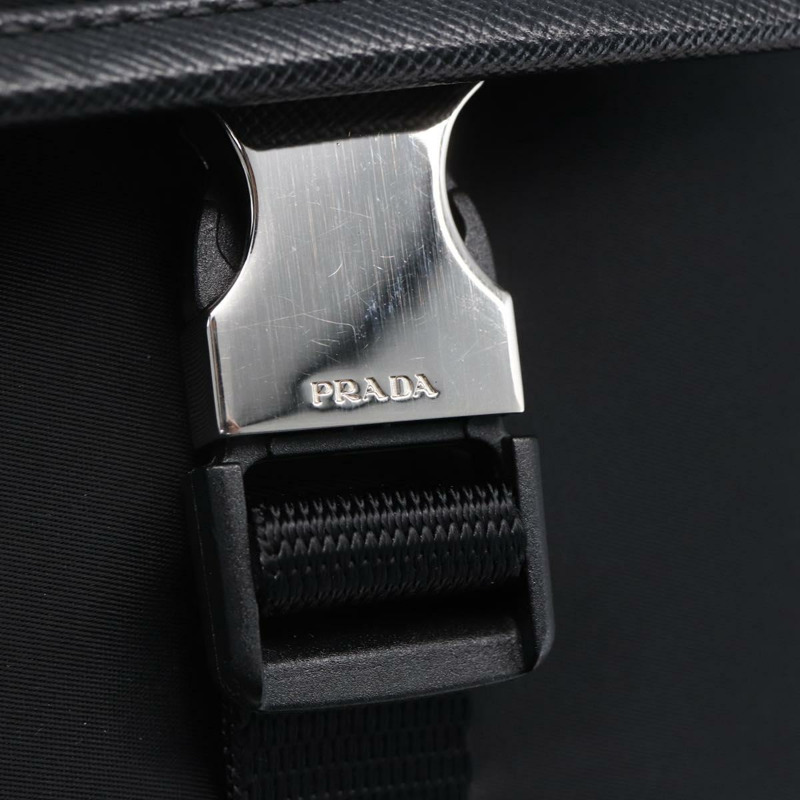 【日本直送】PRADA 單肩包 尼龍 黑色 銀色 正品 am9570V-8
