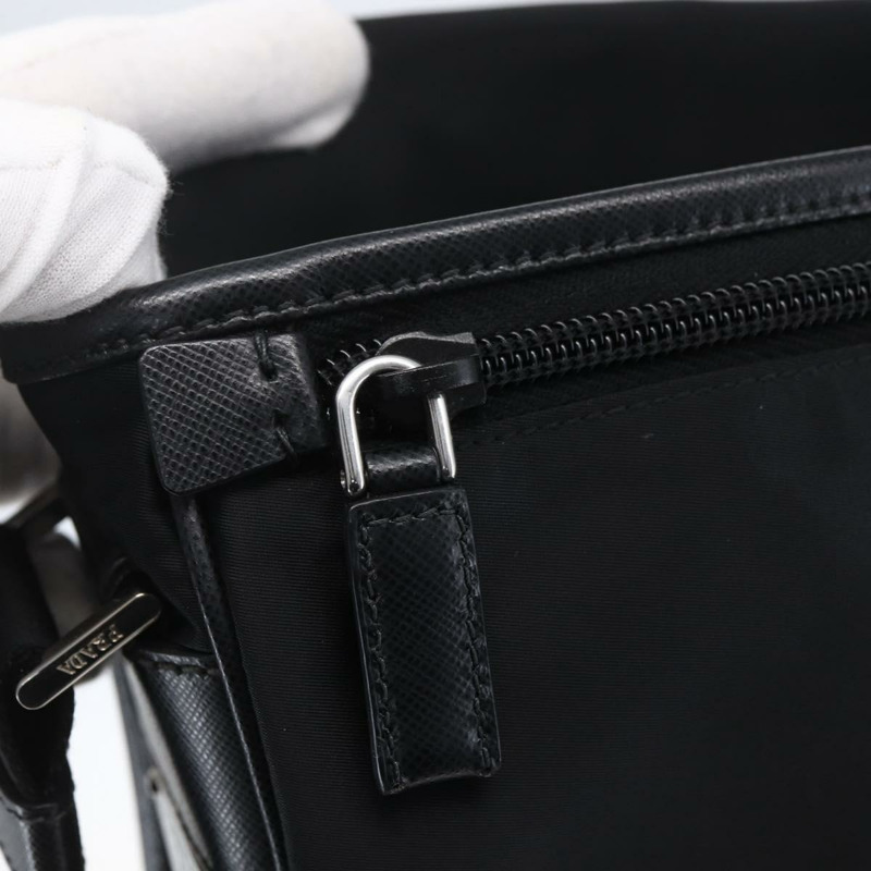 【日本直送】PRADA 單肩包 尼龍 黑色 銀色 正品 am9570V-19