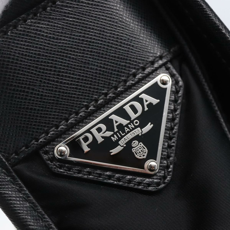 【日本直送】PRADA 單肩包 尼龍 黑色 銀色 正品 am9570V-26