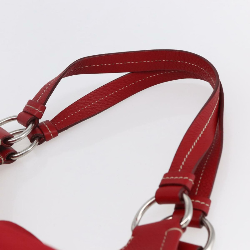 【日本直送】PRADA 單肩包 尼龍皮革 紅色 銀色 正品 148785V-7