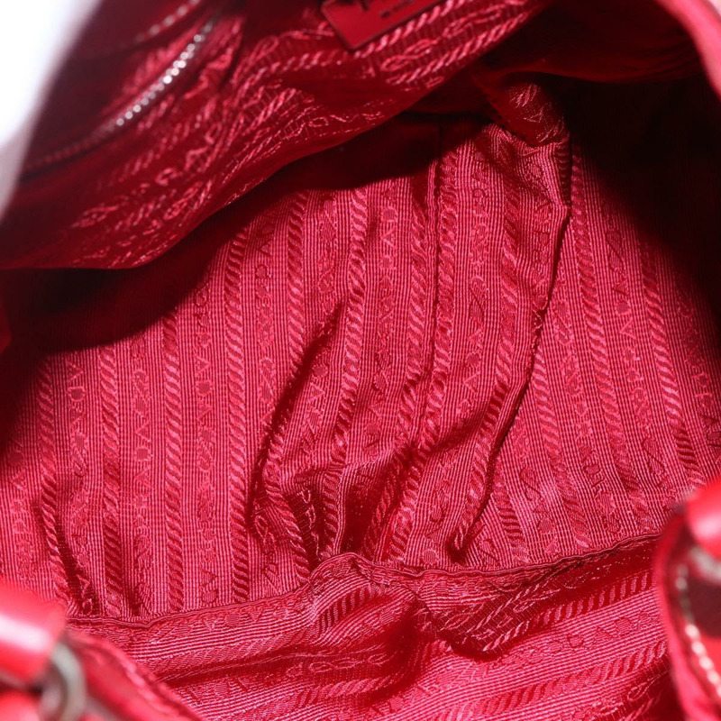 【日本直送】PRADA 單肩包 尼龍皮革 紅色 銀色 正品 148785V-10