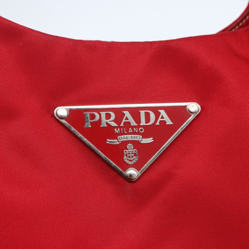 【日本直送】PRADA 單肩包 尼龍皮革 紅色 銀色 正品 148785V-16