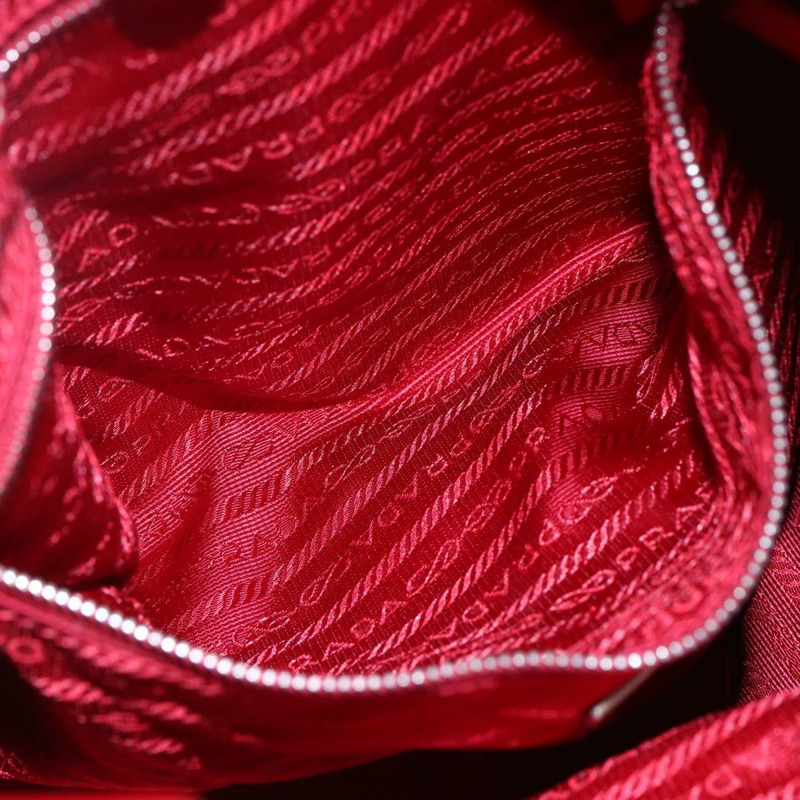 【日本直送】PRADA 單肩包 尼龍皮革 紅色 銀色 正品 148785V-20