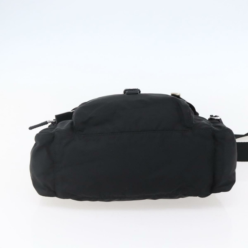 【日本直送】PRADA 尼龍黑色銀色單肩包 Auth 148792V-4