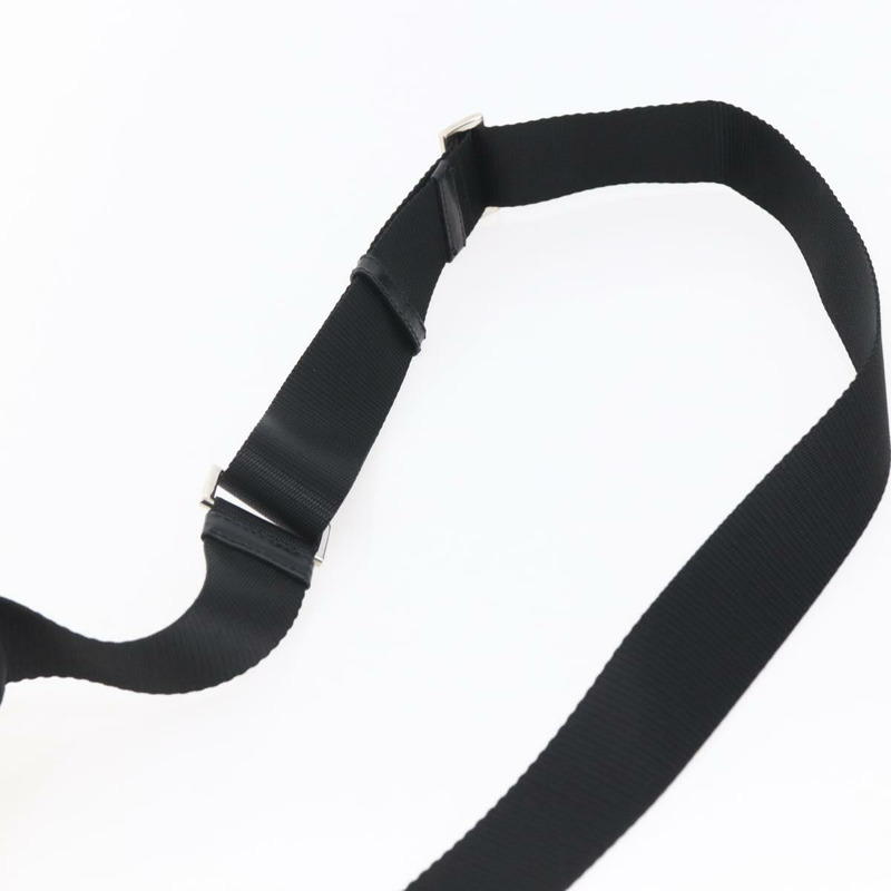 【日本直送】PRADA 尼龍黑色銀色單肩包 Auth 148792V-7