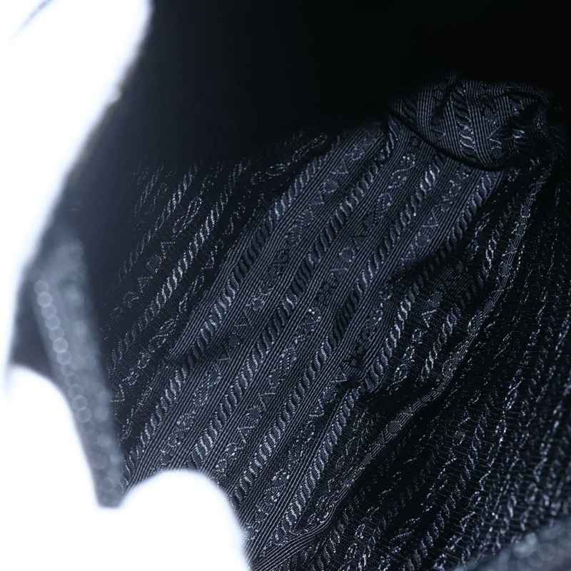 【日本直送】PRADA 尼龍黑色銀色單肩包 Auth 148792V-10