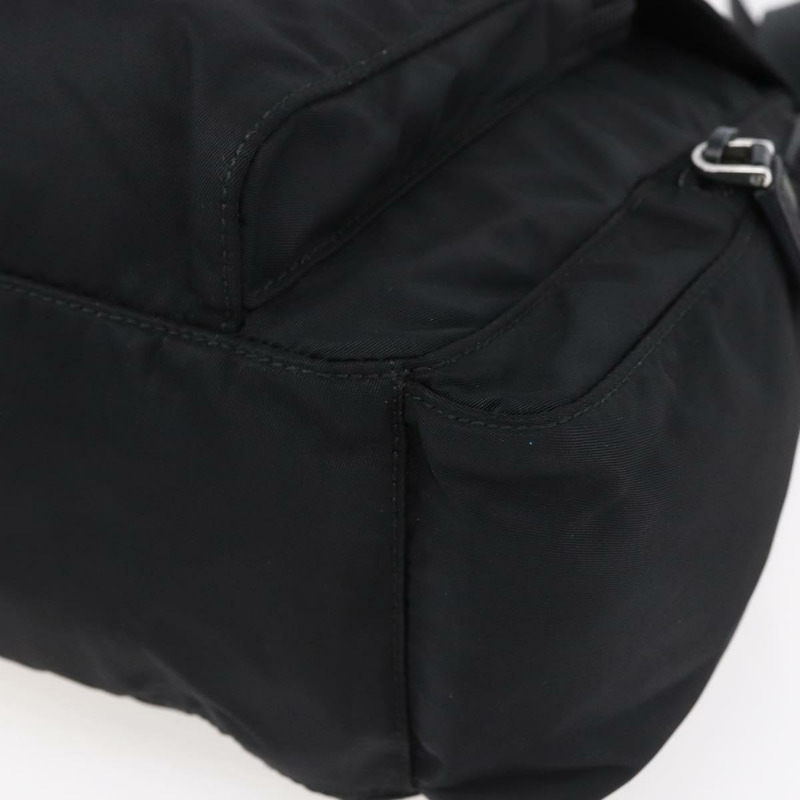 【日本直送】PRADA 尼龍黑色銀色單肩包 Auth 148792V-13