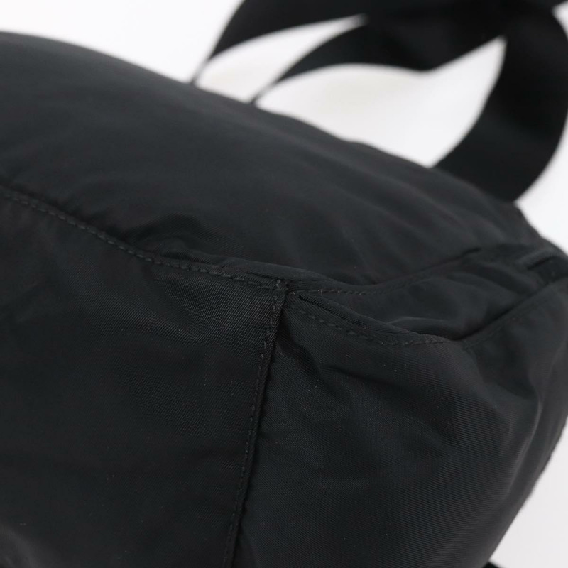 【日本直送】PRADA 尼龍黑色銀色單肩包 Auth 148792V-15