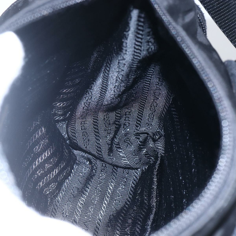 【日本直送】PRADA 尼龍黑色銀色單肩包 Auth 148792V-20