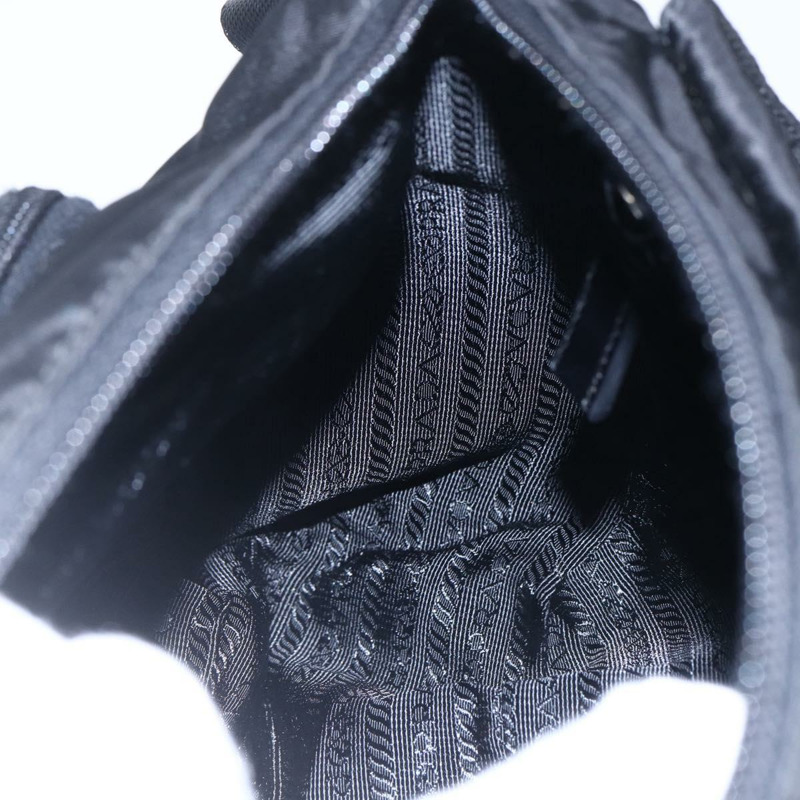 【日本直送】PRADA 尼龍黑色銀色單肩包 Auth 148792V-21