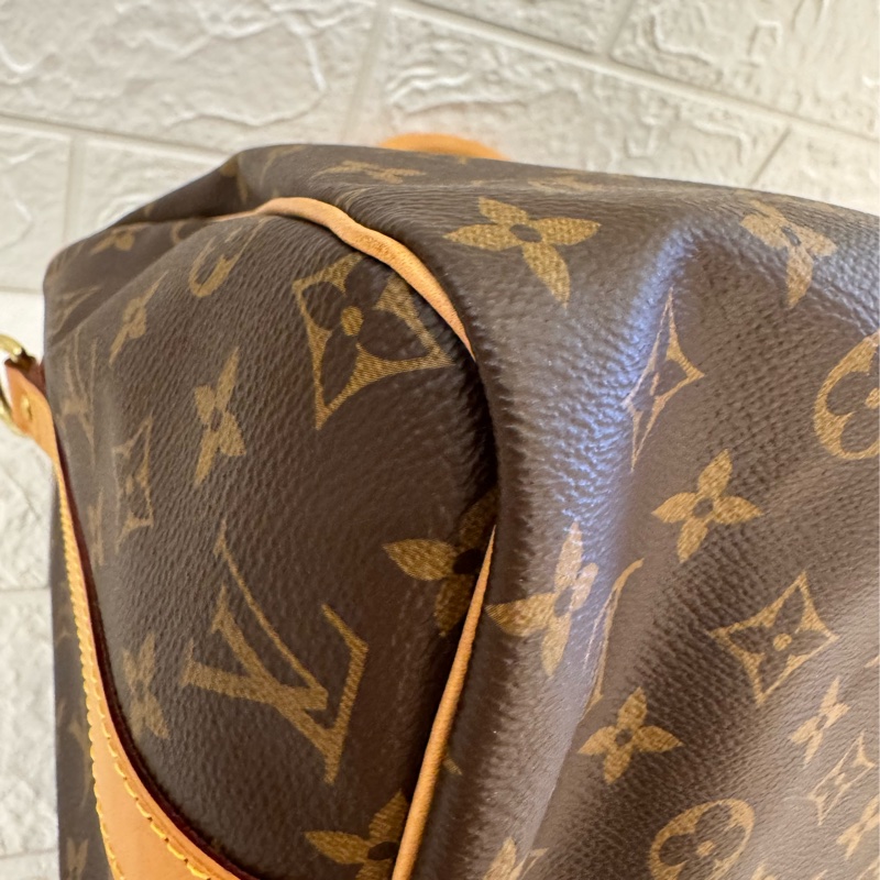 LV花紋speedy30背帶款-9