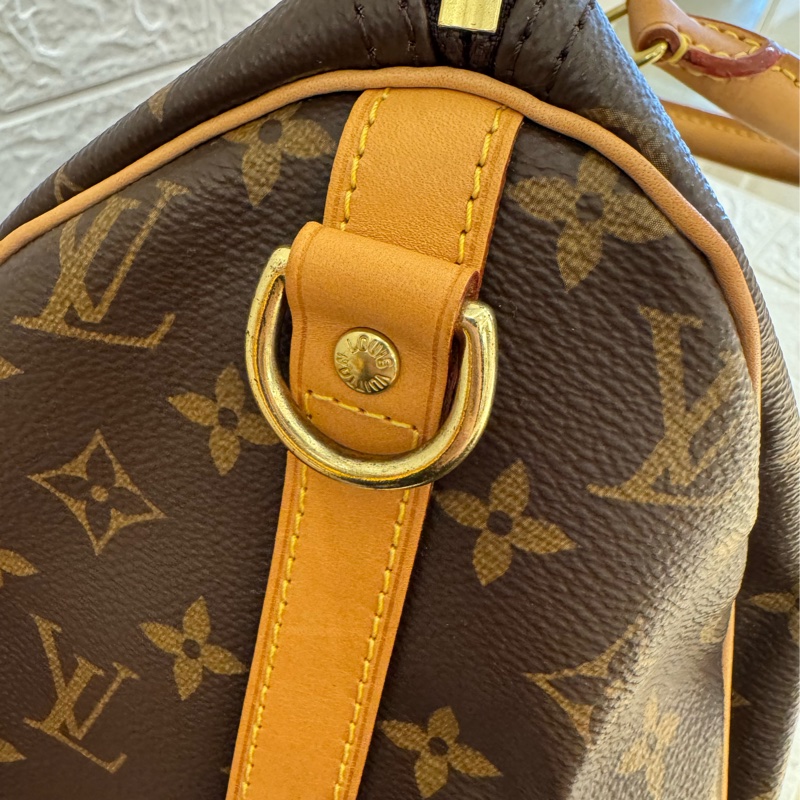 LV花紋speedy30背帶款-10