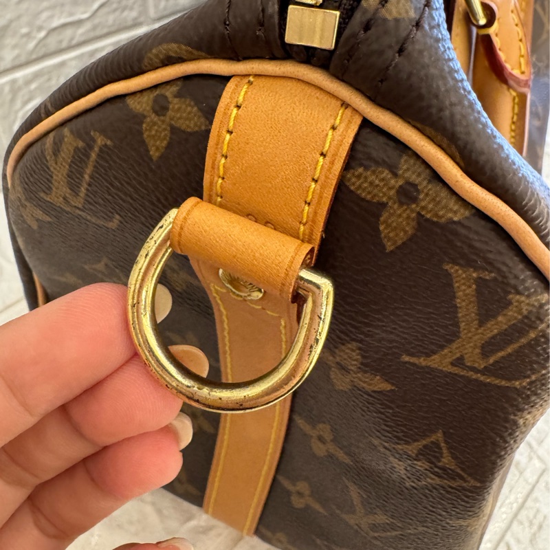 LV花紋speedy30背帶款-12