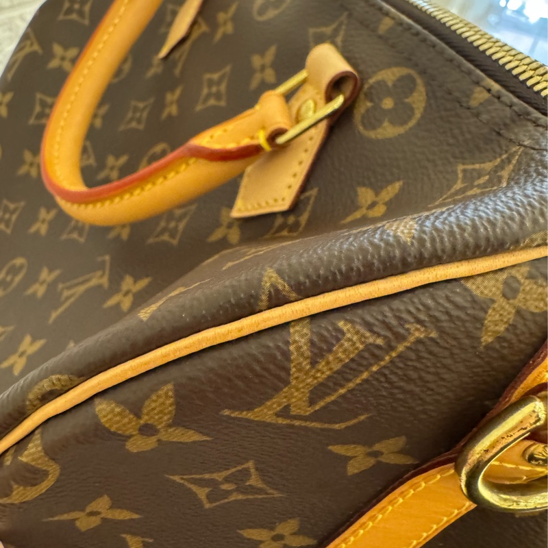 LV花紋speedy30背帶款-15