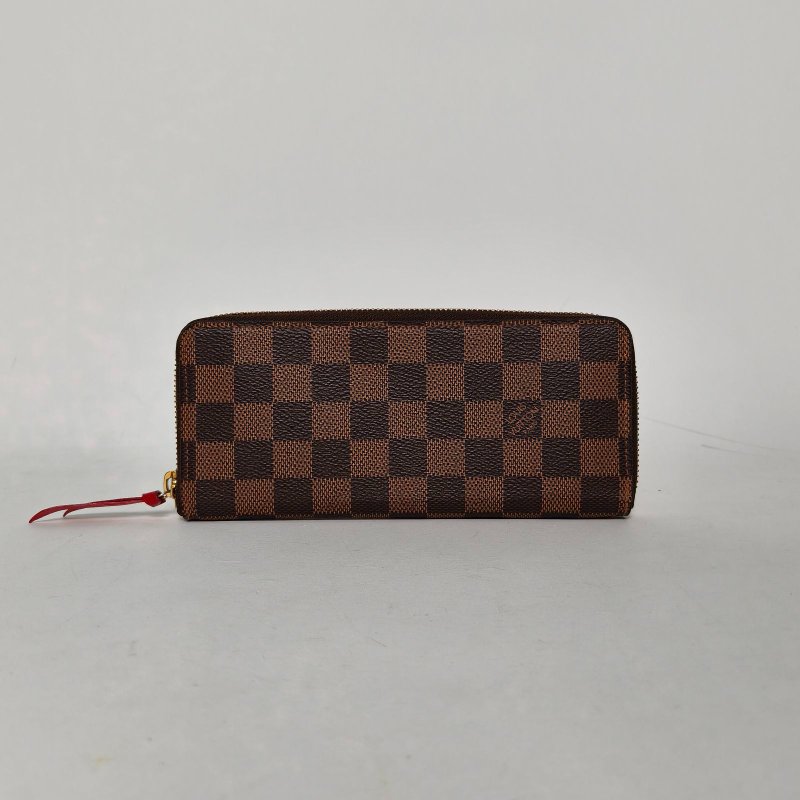 LOUIS VUITTON Zippy拉鏈錢夾NM棕色棋盤格PVC2015肩背包-0