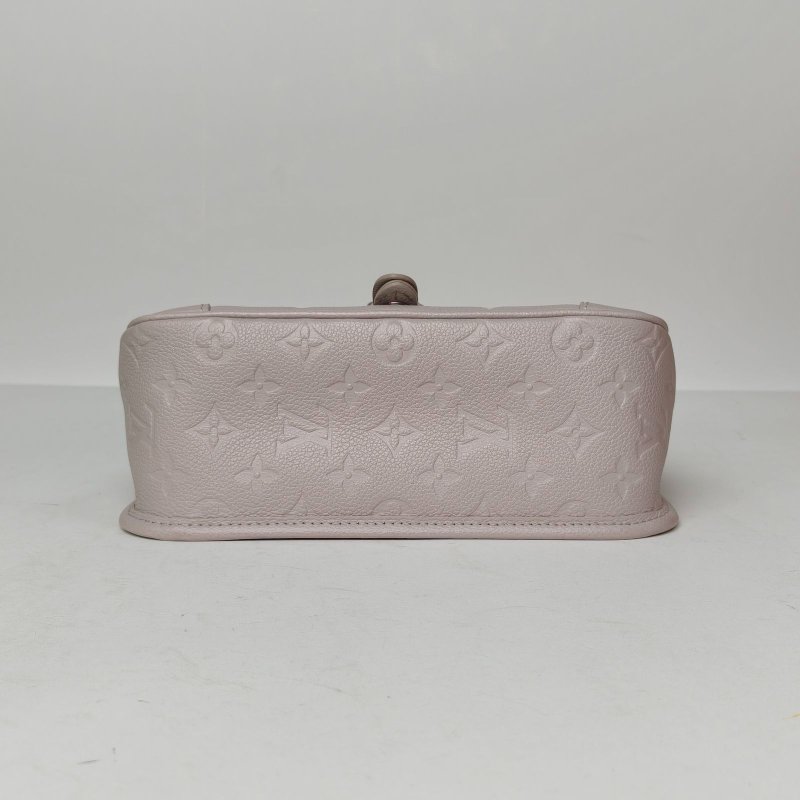 LOUIS VUITTON 灰色牛皮晶片Diane法棍包24可拆卸寬肩帶肩背包-4