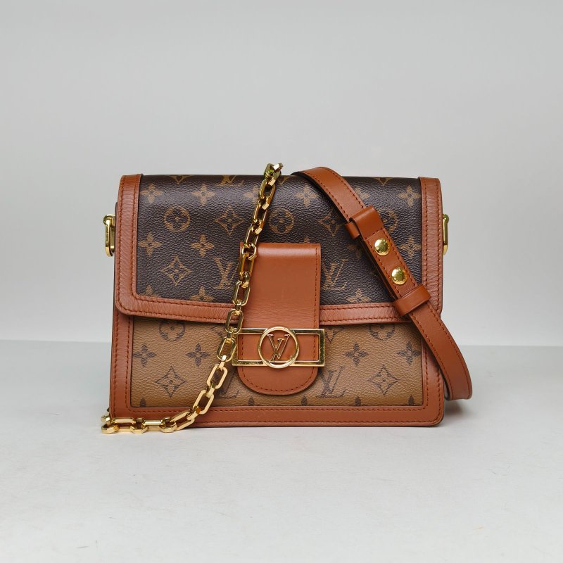 LOUIS VUITTON Dauphine達芙妮中號25老花PVC2021肩背包-0