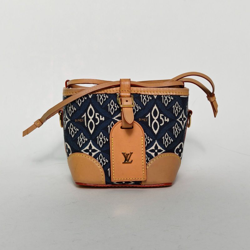 LOUIS VUITTON NOÉPurse元寶包燒麥包藍色帆布2020PURSE元寶手袋燒麥粽子1854肩背包-0