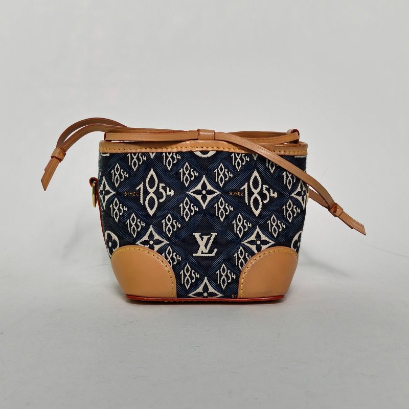 LOUIS VUITTON NOÉPurse元寶包燒麥包藍色帆布2020PURSE元寶手袋燒麥粽子1854肩背包-2