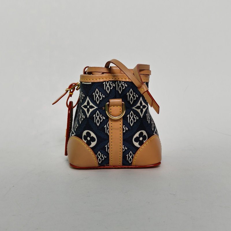 LOUIS VUITTON NOÉPurse元寶包燒麥包藍色帆布2020PURSE元寶手袋燒麥粽子1854肩背包-3