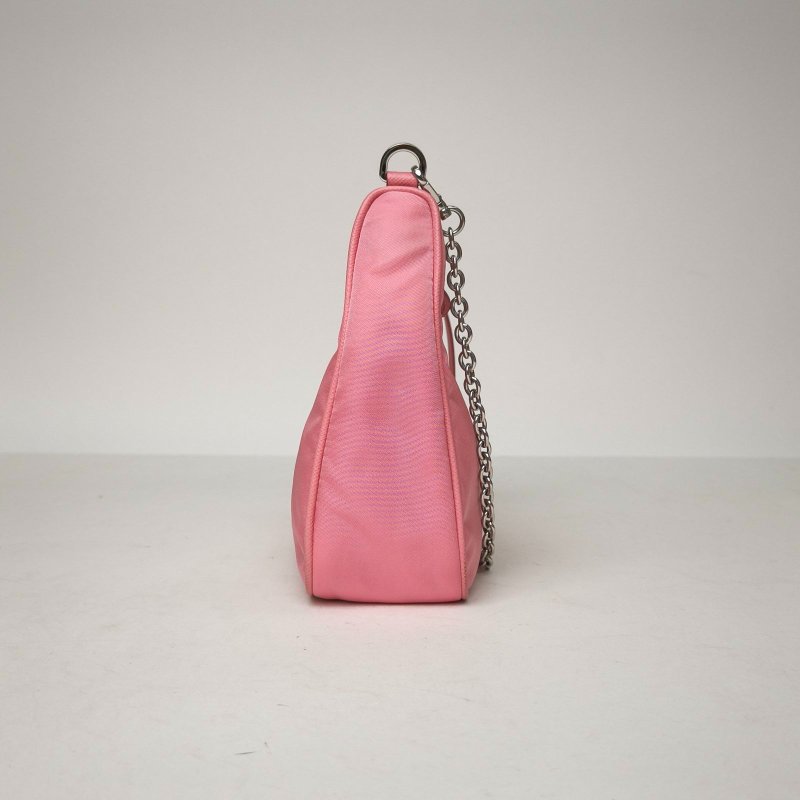 PRADA Hobo三合一粉色尼龍肩背包-3