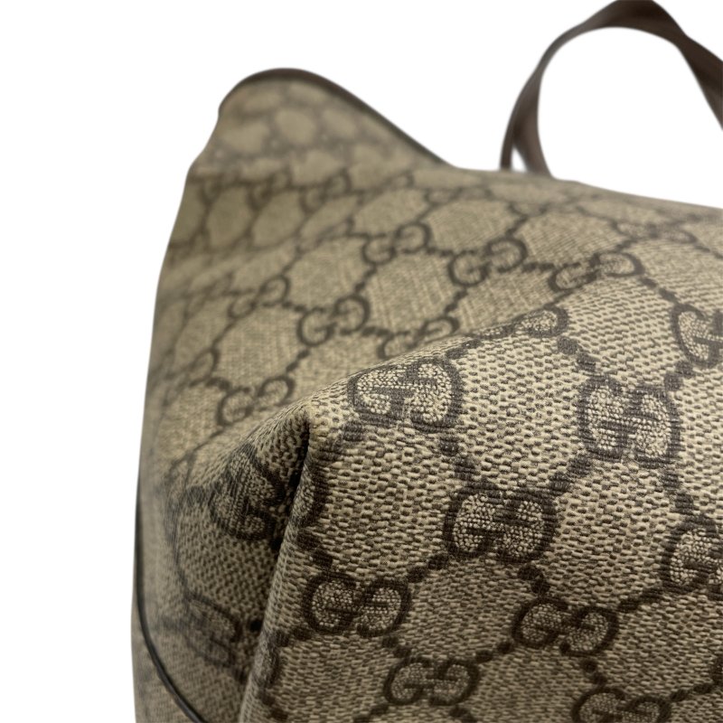 GUCCI 古馳 631685 GG CANVAS TOTE BAG 帆布老花托特包 棕色 金釦-7