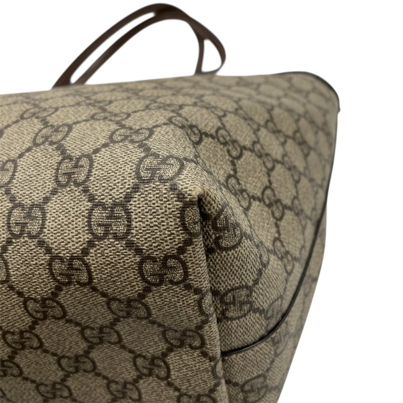GUCCI 古馳 631685 GG CANVAS TOTE BAG 帆布老花托特包 棕色 金釦-8